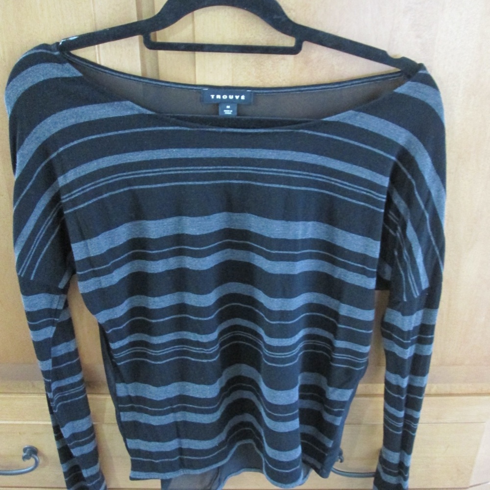 Trouve Sheer Back Top - Size Medium - NWOT
